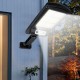 100/120/128 LED Solar Powered Motion Sensor Wall Light IP65 Rotatable Street Lamp+Remote