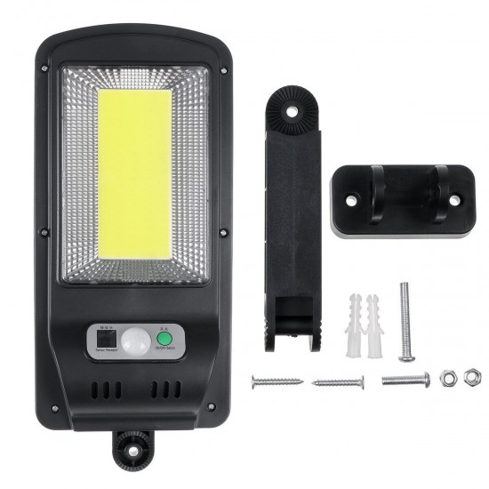 100/120/128 LED Solar Powered Motion Sensor Wall Light IP65 Rotatable Street Lamp+Remote