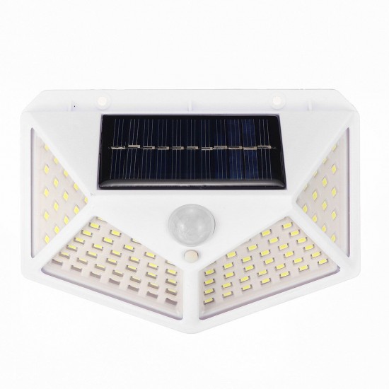 100LED Solar Motion Sensor Wall Light Outdoor Garden Lamp Waterproof Security Lighting for Home Path