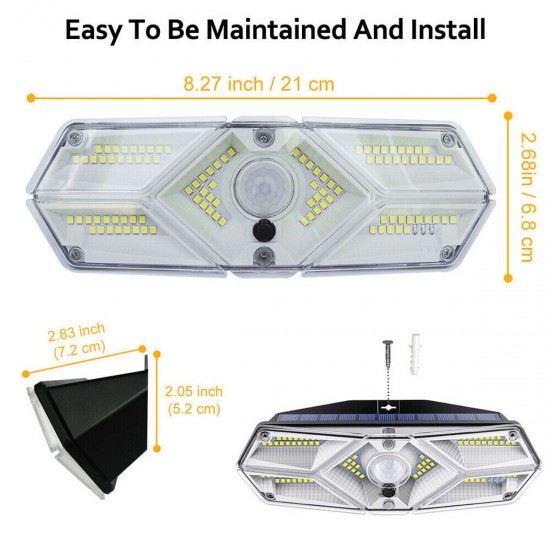 104 LED Solar Power Lights PIR Motion Sensor Wall Lamp Garden Security Outdoor 104 LED Solar Power Lights PIR Motion Sensor Wall Lamp Garden Security Outdoor