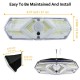 104 LED Solar Power Lights PIR Motion Sensor Wall Lamp Garden Security Outdoor