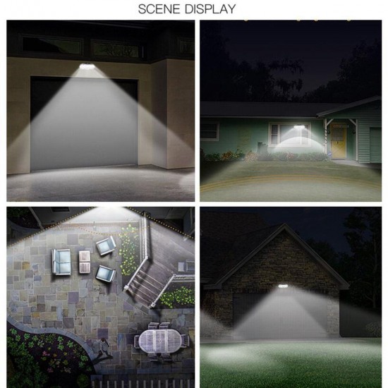 104 LED Solar Power Lights PIR Motion Sensor Wall Lamp Garden Security Outdoor