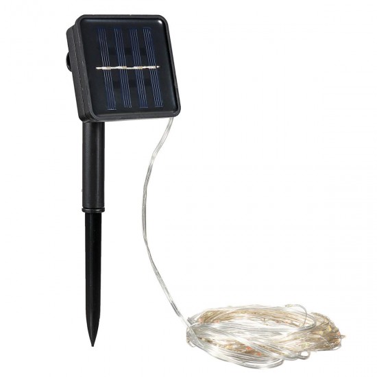 10M 100LED Solar Powered 2 Modes Fairy String Light Party Christmas Lamp Outdoor Garden Christmas Tree Decorations Lights