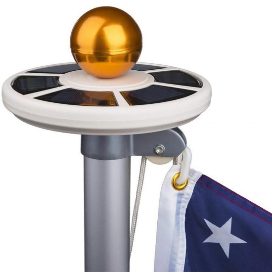 111 LED Flag Pole Solar Power Automatic Light Night Super Bright Flagpole Light