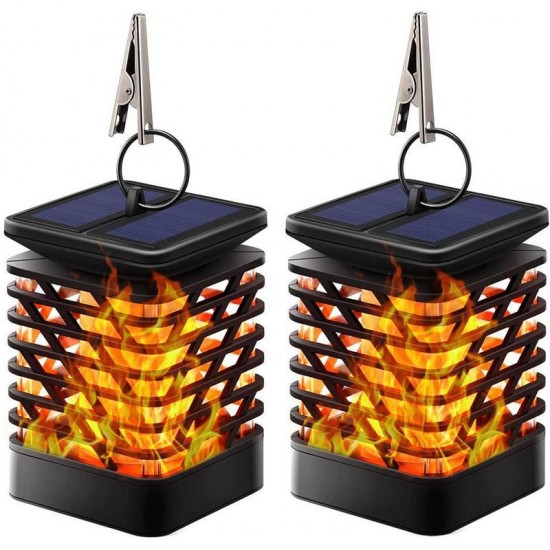 12 LED Solar Light Flickering Flame Lamp Waterproof Outdoor Garden Hanging Lantern 12 LED Solar Light Flickering Flame Lamp Waterproof Outdoor Garden Hanging Lantern