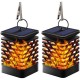 12 LED Solar Light Flickering Flame Lamp Waterproof Outdoor Garden Hanging Lantern