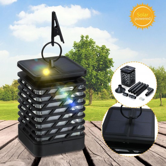 12 LED Solar Light Flickering Flame Lamp Waterproof Outdoor Garden Hanging Lantern 12 LED Solar Light Flickering Flame Lamp Waterproof Outdoor Garden Hanging Lantern