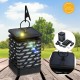 12 LED Solar Light Flickering Flame Lamp Waterproof Outdoor Garden Hanging Lantern