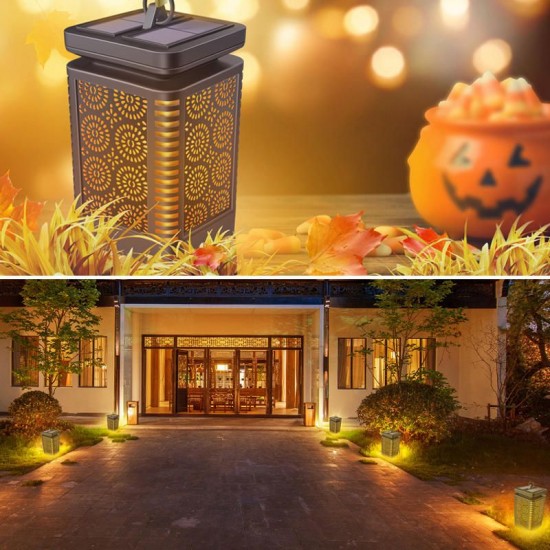 12 LED Waterproof Flickering Flame Lamp Solar Torch Light Yard Garden Lanterns