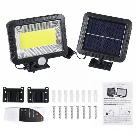 120 LED Outdoor Solar Power Motion Sensor Wall Light Waterproof Garden Yard Lamp with Remote