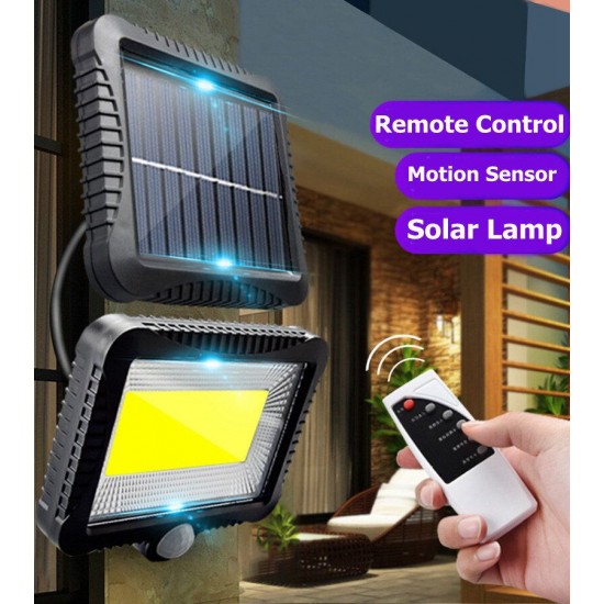 120 LED Outdoor Solar Power Motion Sensor Wall Light Waterproof Garden Yard Lamp with Remote