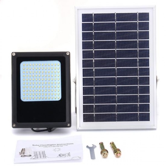 120 LED Solar Power Flood Light Sensor Outdoor Garden Lamp Waterproof Warm White