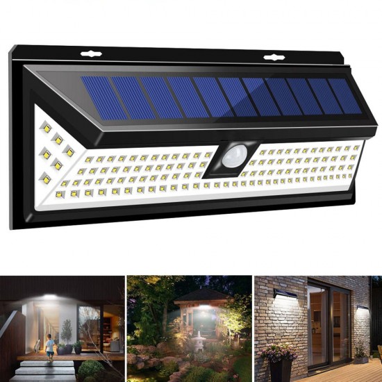 1200LM 120 LED 3 Modes Solar Power PIR Motion Sensor Wall Light Outdoor Waterproof IP65