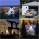 1/2/4Pcs 150 LED Outdoor Solar Powered Light PIR Motion Sensor Garden Security Wall Lamp