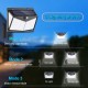 1/2/4X 208 LED Solar Power PIR Motion Sensor Wall Light Outdoor Garden Lamp Waterproof