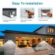 1/2/4X 208 LED Solar Power PIR Motion Sensor Wall Light Outdoor Garden Lamp Waterproof