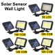 128COB Split Design Solar Motion Sensor Lights Security Wall Lamp Floodlight