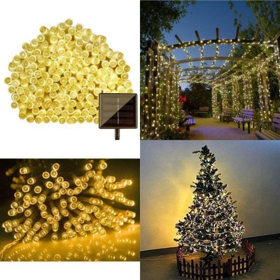 12M 100LED Solar Powered Fairy String Light Christmas Holiday Party Outdoor Garden Decor 12M 100LED Solar Powered Fairy String Light Christmas Holiday Party Outdoor Garden Decor