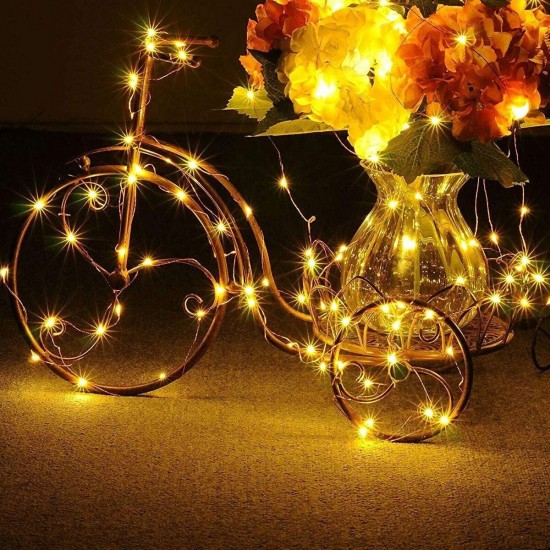 12M 100LED Solar String Light 8 Modes Waterproof Copper Wire Fairy Lamp Outdoor Garden Party Decor