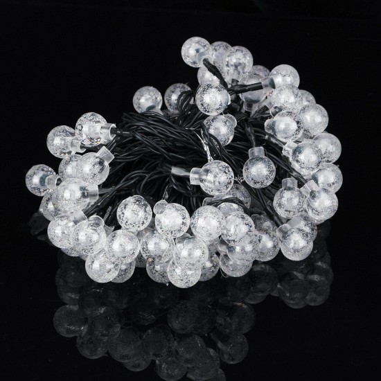 12M 8 Modes 100LED Solar String Light Crystal Ball Fairy Lamp Wedding Holiday Home Party Christmas Tree Decoraions Lights