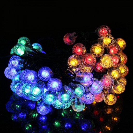 12M 8 Modes 100LED Solar String Light Crystal Ball Fairy Lamp Wedding Holiday Home Party Christmas Tree Decoraions Lights