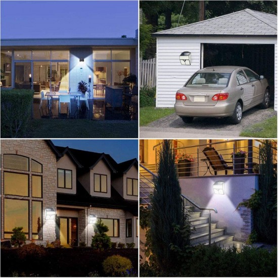 1/2Pcs 436LED Solar Light Infrared Motion Sensor Garden Security Wall Light New