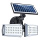 12W Adjustable Dual Head 42 LED Solar Microwave Induction Wall Light Outdoor LED Radar Sensor Waterproof Security Landscape Lamp