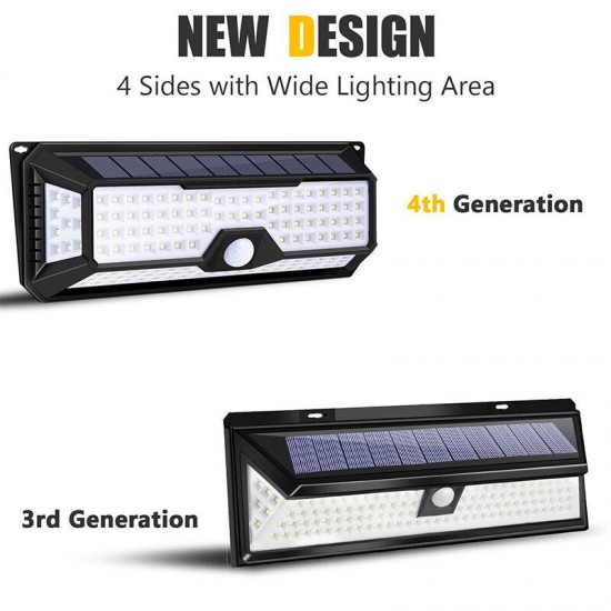 136 LED Four-sided Solar Garden Light Body PIR Motion Sensor Lamp 3400mAh Yard 136 LED Four-sided Solar Garden Light Body PIR Motion Sensor Lamp 3400mAh Yard