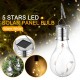 1/5 Pcs 2W 1.2V Solar Panels 5LED StarOutdoor Garden Camping Hanging Night Christmas New Year Holidays Decorations Lights