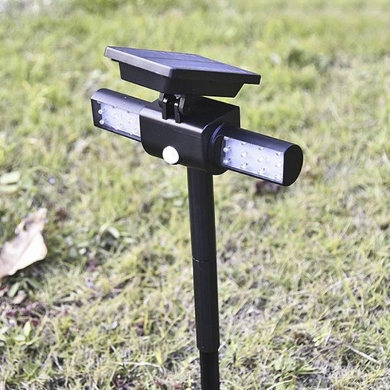 1.5W Solar LED PIR Motion Sensor Lawn Light Waterproof Outdoor Garden Wall Landscape Spotlight
