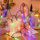 16.4FT 5M 20LED Solar Outdoor String Light Two Modes Water Drop Fairy Lamp Garden Christmas Decoration