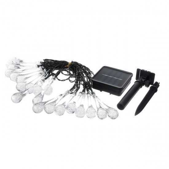 16.4FT 5M 20LED Solar Outdoor String Light Two Modes Water Drop Fairy Lamp Garden Christmas Decoration 16.4FT 5M 20LED Solar Outdoor String Light Two Modes Water Drop Fairy Lamp Garden Christmas Decoration
