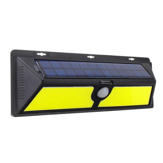 166 COB Solar Power PIR Motion Sensor Garden Security Lamp Waterproof Patio Light
