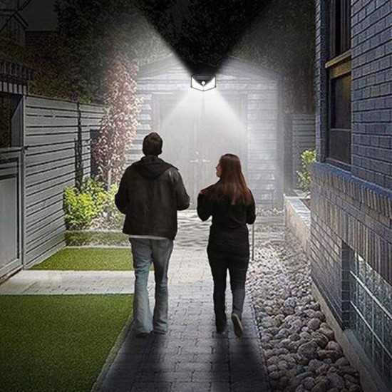 1PC/2PCS LED Solar Light 3 Modes Outdoor Waterproof Motion Sensor Wall Lamp for Garden Street