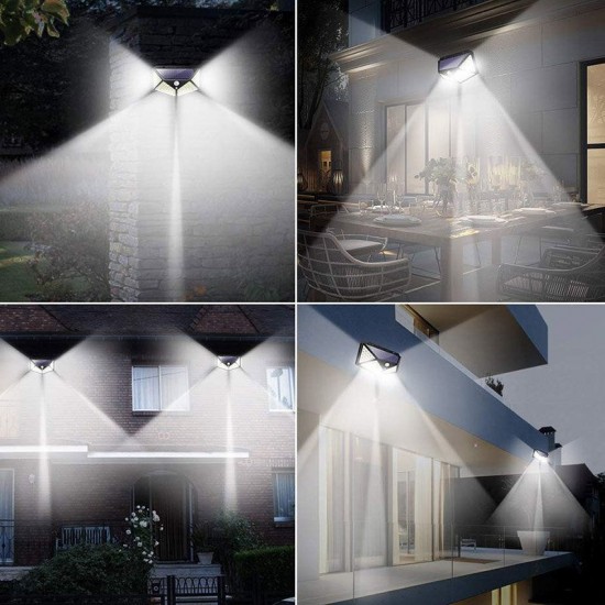 1PC/2PCS LED Solar Light 3 Modes Outdoor Waterproof Motion Sensor Wall Lamp for Garden Street