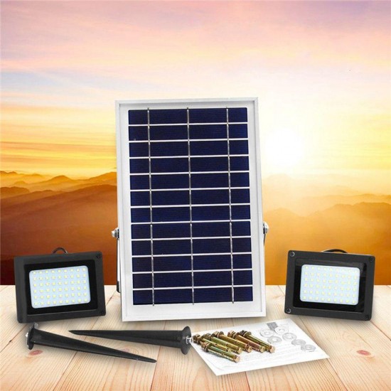 2 Pcs 5W 54 LED Flood Light Waterproof Light Sensor Solar Light 2 Pcs 5W 54 LED Flood Light Waterproof Light Sensor Solar Light