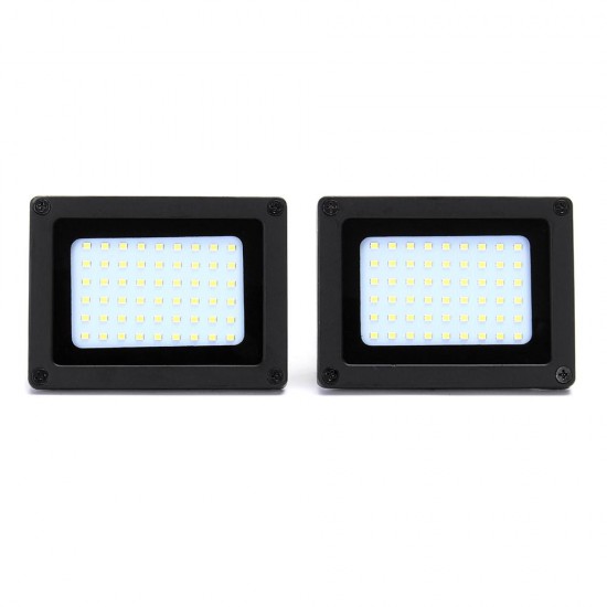 2 Pcs 5W 54 LED Flood Light Waterproof Light Sensor Solar Light