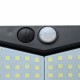 208LED Solar Powered Wall Light PIR Motion Sensor Outdoor Garden 3 Side Lamp