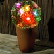 20cm Diameter Solar Powered Colorful LED Night Light Artificial Topiary Ball Outdoor Wedding Garden Lamp Christmas Decorations Lights