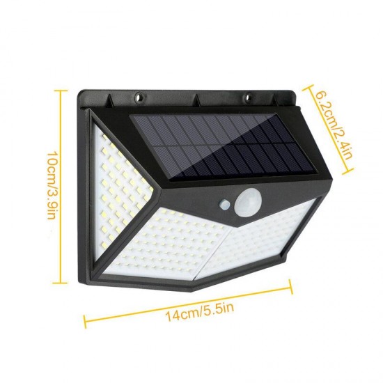 212 LED Solar Power Street Light PIR Motion Sensor Wall Lamp Outdoor Garden Path Yard Lighting