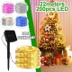 22M 200LED Solar String Fairy Light Warm White/White/Colorful/Pink/Blue Lawn Lamp Wedding Party Christmas Garden Decor