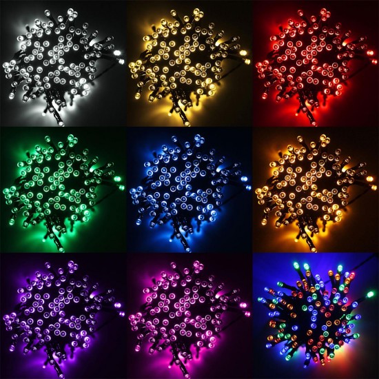 22M Solar Powered 200LED Fairy Holiady String Light Outdoor Wedding Christmas Room Party Lamp