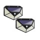 2/3/4PCS 100LED Solar Light Wireless Motion Sensor Waterproof Security Outdoor Garden Wall Lamp