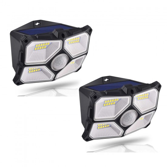 2/4Pcs 40 LED Solar Light Wide Angle Outdoor Wall Lamp 10M Sensoring Distance 120 Degree Sensoring Angle 150 Lumen 4 Luminescent Surfaces 2/4Pcs 40 LED Solar Light Wide Angle Outdoor Wall Lamp 10M Sensoring Distance 120 Degree Sensoring Angle 150 Lumen 4 Luminescent Surfaces