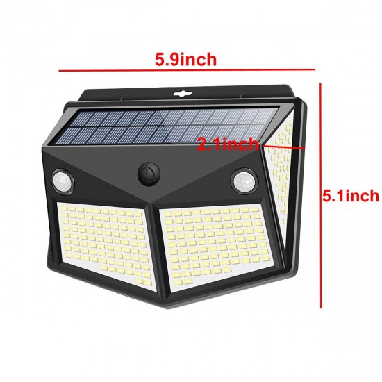 260 LED Outdoor Garden Solar Powered Security Wall Light PIR Motion Sensor Lamp 260 LED Outdoor Garden Solar Powered Security Wall Light PIR Motion Sensor Lamp