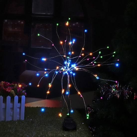 2PCS Solar Powered 105LED Starburst Fireworks Fairy String Landscape Light Christmas Outdoor Decor