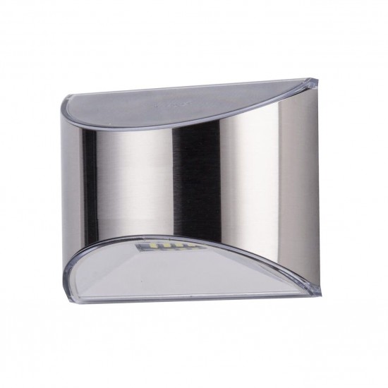 2PCS Stainless Steel LED Solar Fence Wall Light Outdoor Waterproof Step Lamp for Garden Decor 2PCS Stainless Steel LED Solar Fence Wall Light Outdoor Waterproof Step Lamp for Garden Decor