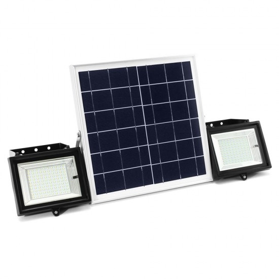 2Pcs Remote Control 100 LED Flood Light Dimmable Timer Waterproof Solar Light Street Light 2Pcs Remote Control 100 LED Flood Light Dimmable Timer Waterproof Solar Light Street Light