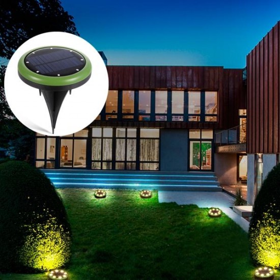 2X 4X 8LED Solar Powered Underground Lights Buried Lawn Lamps for Outdoor Driveway Pathway