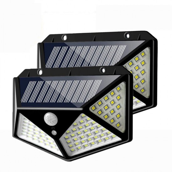 2pcs 100 LED Solar Powered PIR Motion Sensor Wall Light Outdoor Garden Lamp 3 Modes 2pcs 100 LED Solar Powered PIR Motion Sensor Wall Light Outdoor Garden Lamp 3 Modes